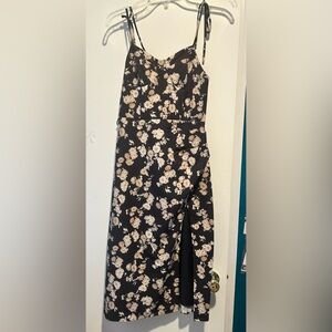 Altar'd State Black and Cream Floral Pencil Skirt